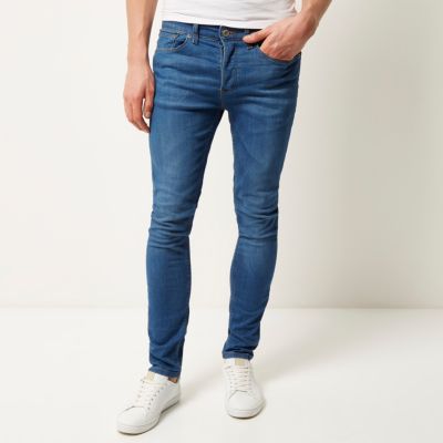 Bright blue Sid skinny stretch jeans